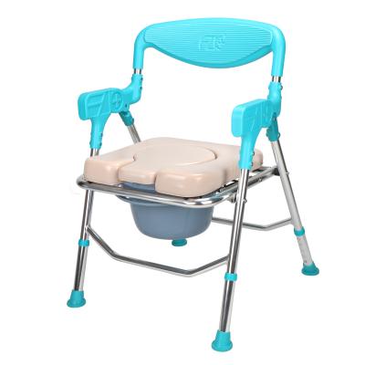 FZK-488 ALUMINUM FOLDING STAND-UP COMMODE CHAIR